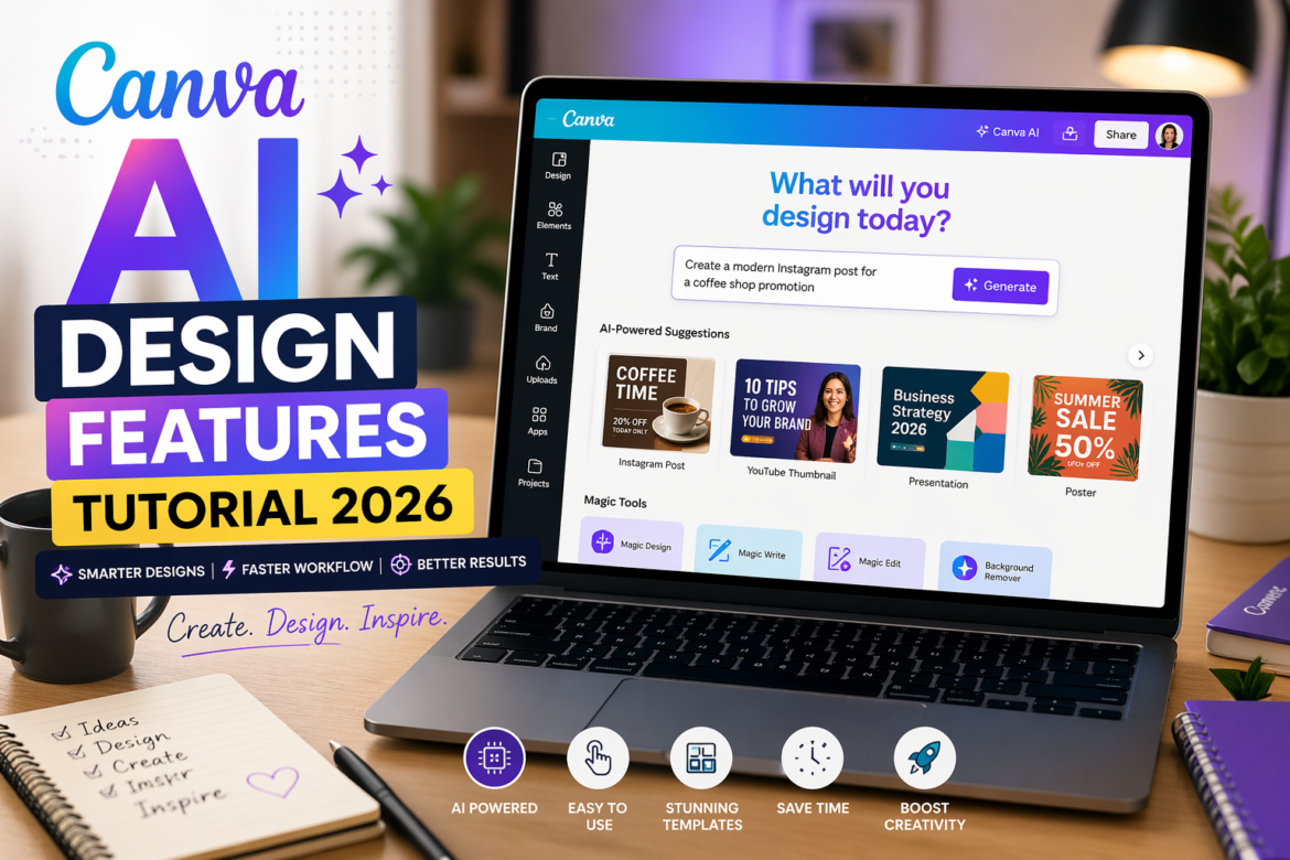 Canva AI Design Features Tutorial 2026 (Beginner to Pro Guide)