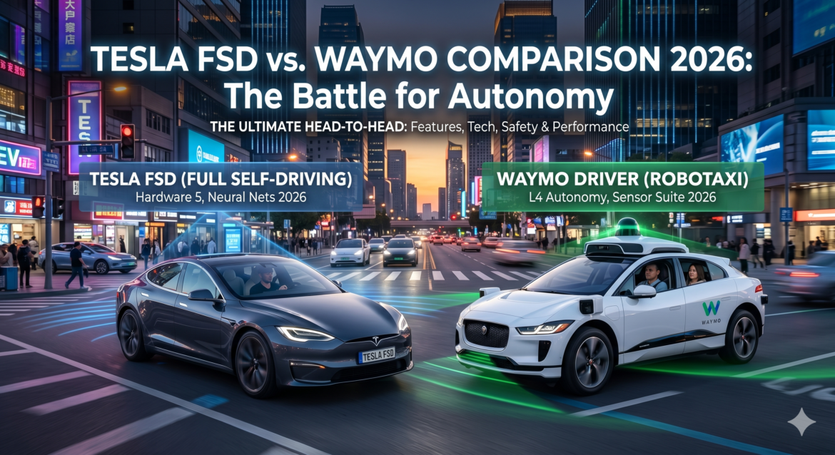 Tesla FSD vs Waymo comparison 2026